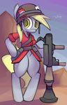  blonde_hair clothing derpy_hooves_(mlp) equine friendship_is_magic gun hair hat horse mammal my_little_pony ranged_weapon smile team_fortress_2 teeth weapon whoop 
