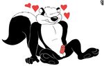  &lt;3 balls complication_5 erection looney_tunes male mammal penis pitu_le_pew skunk solo warner_brothers 