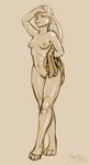  2013 anthro breasts female lagomorph mammal nipples nude oneobese plain_background pussy rabbit shiny sketch sweat towel 