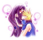  blush cloud_strife cloud_tifa final_fantasy final_fantasy_vii hug lowres smile tifa_lockhart tifa_lockheart 