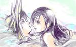  cloud_strife cloud_tifa final_fantasy final_fantasy_vii hug lowres tifa_lockhart tifa_lockheart 