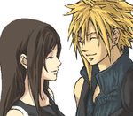  cloud_strife cloud_tifa eyes_closed final_fantasy final_fantasy_vii lowres smile tifa_lockhart tifa_lockheart 