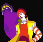  grimace jojo&#039;s_bizarre_adventure jojo's_bizarre_adventure jojo_no_kimyou_na_bouken kujo_jotaro kujo_jotaro_(cosplay) kuujou_joutarou mcdonald&#039;s mcdonald's parody ronald_mcdonald stand_(jojo) star_platinum star_platinum_(cosplay) 