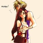  blush breast_grab cloud_strife cloud_tifa final_fantasy final_fantasy_vii grabbing hug hug_from_behind lowres tifa_lockhart tifa_lockheart 