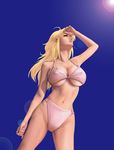  bikini blonde_hair breasts cleavage erect_nipples large_breasts long_hair navel swimsuit 