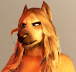  anthro canine cgi commodor-richter female hair long_hair mammal nude source_filmmaker wolf 