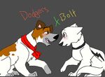  &lt;3 2015 blush bolt bolt_(film) canine couple cute dialogue disney dodger dog duo feral fur gay german_shepherd love male mammal oliver_and_company open_mouth plain_background romantic smile 