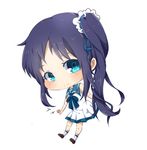  ame_(ch40) blue_eyes blue_hair chibi dress hiradaira_chisaki long_hair nagi_no_asukara sailor_dress school_uniform side_ponytail smile solo 