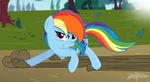  2015 absurd_res angry equine female feral friendship_is_magic godoffury hi_res looking_at_viewer mammal my_little_pony outside pegasus rainbow_dash_(mlp) solo tree wings 