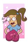 &lt;3 beaver brown_hair cartoon_network eileen english_text eyewear female glasses hair holidays looking_at_viewer mammal regular_show rodent solo text valentine&#039;s_day 