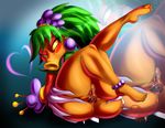  anus blush butt butt_grab cicada_(artist) deku_princess deku_scrub female hand_on_butt majora&#039;s_mask nintendo plant pussy solo the_legend_of_zelda video_games wide_hips 