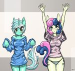  anthro bonbon_(mlp) earth_pony equine female friendship_is_magic horn horse lyra_heartstrings_(mlp) mammal mirapony my_little_pony pony unicorn 