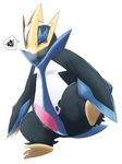  2015 animal_genitalia avian bird blue_eyes blush butt claws cum empoleon erection feral half-closed_eyes looking_at_viewer lying male nintendo nude open_mouth panting penguin penis plain_background pok&eacute;mon presenting shadow solo spread_legs spreading sweat video_games white_background あぁち 