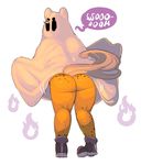  anthro bottomless butt clothed clothing costume equine female fire ghost half-dressed horse lumo mammal pony solo spirit 