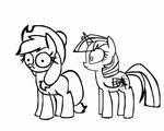  2015 animated applejack_(mlp) cowboy_hat cutie_mark duo earth_pony equine female friendship_is_magic hair hat horn horse mammal my_little_pony pony twilight_sparkle_(mlp) what winged_unicorn wings 