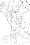  bound bowser cum cumshot jazzwolf_artist mario_bros muscles nintendo nipple_peircings nipples orgasm video_games 