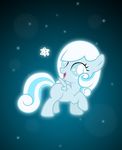  2013 blid blue_eyes blue_hair equine fan_character female friendship_is_magic glowing hair mammal my_little_pony pegasus smile snowdrop_(character) snowflake solo sute tehjadeh two_tone_hair white_hair wings young 