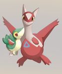  brown_eyes cute doll dragon female happycrumble latias legendary_pok&eacute;mon looking_at_viewer nintendo open_mouth plain_background plushie pok&eacute;mon red_feathers reptile scalie smile snake snivy toy video_games white_feathers yellow_eyes 