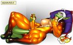 abs areola big_breasts big_penis bodysuit breasts claws clothing costume dragon erection herm intersex lizard masturbation muscles muscular_intersex nikcesco nipples penetration penis pussy reptile rubber scalie skinsuit solo tail_sex tight_clothing 