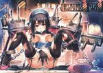  bdsm black_hair bondage bound chain collar covering covering_crotch covering_nipples crane cuffs damaged drydock feet garter_straps gloves hair_over_breasts hat high_heels kantai_collection long_hair looking_at_viewer masturbation no_bra no_panties open_clothes open_mouth open_shirt pussy_juice red_eyes shackles shirt shoes single_shoe siqi_(miharuu) solo spread_legs takao_(kantai_collection) thighhighs torn_clothes torn_legwear turret 