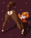  2014 breasts butt clothing costume crown cum cum_in_pussy cum_inside dildo female flower gloves hair happy high_heels human jewelry leaf long_hair looking_back mammal mario_bros nintendo nipples plant princess princess_daisy pussy royalty sex_toy tanooki video_games 