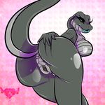  2015 anthro anus breasts butt female lizard lovespell presenting pussy raised_tail reptile scalie solo 