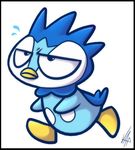  ambiguous_gender avian badtz-maru bird blue_feathers hello_kitty nintendo penguin piplup plain_background pok&eacute;mon solo vaporotem video_games white_feathers 