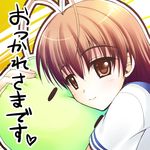  antenna_hair asami_asami clannad dango_daikazoku furukawa_nagisa hikarizaka_private_high_school_uniform pillow pillow_hug school_uniform solo 