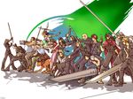  3boys 4boys 4girls aerith_gainsborough animal armor bald black_hair blonde_hair boots brown_hair cait_sith cat cid_highwind cloud_strife dark_skin dress elena_(ff7) everyone female final_fantasy final_fantasy_vii formal gun kadaj long_hair loz male multiple_boys multiple_girls polearm red_hair red_xiii reno rude rufus_shinra sephiroth silver_hair simple_background spear standing suit sunglasses sword tifa_lockhart tseng turks turtleneck vincent_valentine weapon yazoo yuffie_kisaragi zack_fair 