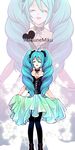  alternate_costume alternate_hairstyle bad_id bad_pixiv_id blue_hair closed_eyes hatsune_miku highres long_hair makeup nakajou_akira pantyhose solo very_long_hair vocaloid 