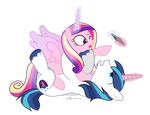  2015 alpha_channel dm29 equine female feral friendship_is_magic horn male mammal my_little_pony princess_cadance_(mlp) remote shining_armor_(mlp) unicorn winged_unicorn wings wrestling 