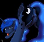  anus blue_eyes blue_fur blue_hair cutie_mark equine feathers female friendship_is_magic fur hair hooves horn long_hair looking_at_viewer looking_back mammal masturbation my_little_pony open_mouth presenting princess_luna_(mlp) pussy pussy_juice raised_tail rear_view solo tongue tongue_out void236 winged_unicorn wings 