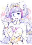  bare_shoulders blue_eyes breasts cosplay cure_twinkle cure_twinkle_(cosplay) detached_collar earrings galko gloves go!_princess_precure hairband jewelry large_breasts long_hair low_twintails magical_girl oshiete!_galko-chan precure scrunchie solo star star_earrings twintails two_side_up ueyama_michirou very_long_hair 