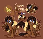  &lt;3 2014 blue_eyes bow brown_fur brown_hair english_text equine eyewear fan_character fur glasses hair horse mammal my_little_pony pegasus pencil pony smile teeth text thedoggygal wings 