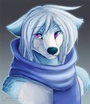  anthro arctic_fox axel_winterveil blue_fur canine fox fur mammal purple_eyes 
