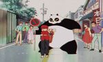  1boy 1girl animated animated_gif bear chinese_clothes father_and_daughter genderswap long_hair panda ranma-chan ranma_1/2 red_hair saotome_genma saotome_ranma 