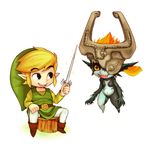  2015 crossover female hylian imp link male matospectoru midna smile the_legend_of_zelda toon_link twilight_princess video_games 