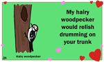  &lt;3 ambiguous_gender animated avian bird birdcheese black_eyes english_text holidays humor pun text valentine&#039;s_day woodpecker 