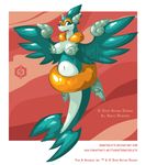  annoying_watermark anthro aviacean avian big_breasts blush breasts cetacean chubby donotdelete eyelashes female fina green_eyes inflatable inner_tube looking_at_viewer mammal marine open_mouth solo watermark wings 