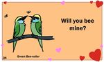  &lt;3 animated arthropod avian bee bird birdcheese black_eyes cute eating english_text holidays insect open_mouth text valentine&#039;s_day 