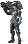  armor black_eyes black_hair doug_barrett douglas_(xenoblade_x) gun nintendo official_art weapon xenoblade_chronicles_x xenoblade_x 