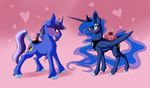  arcadianphoenix azure_night blue_fur blush equine fan_character friendship_is_magic fur gift hair hearts_and_hooves holidays horn mammal my_little_pony princess_luna_(mlp) scar valentine&#039;s_day 