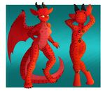  2015 anthro back breasts butt dragon female horn nipples nude orange_eyes plain_background pussy saetia scalie solo wings 