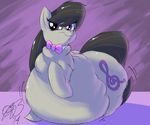  093_(artist) black_hair bow_tie cutie_mark equine female friendship_is_magic fur grey_fur hair hooves horse long_hair looking_at_viewer mammal my_little_pony obese octavia_(mlp) overweight pony purple_eyes smile smug solo 