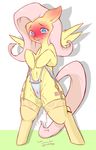  2015 blush clothed clothing cold-blooded-twilight cutie_mark dripping equine female feral fluttershy_(mlp) friendship_is_magic hair legwear mammal masturbation my_little_pony open_mouth panties pegasus pink_hair pussy pussy_floss pussy_juice solo stockings sweat underwear vaginal wedgie wings 