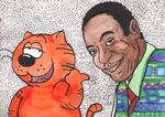  animated bill_cosby cat epilepsy_warning feline heathcliff heathcliff_&amp;_the_catillac_cats human looking_at_viewer mammal 