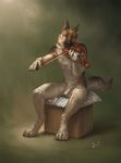  2013 anthro balls canine dog flaccid fur german_shepherd lion21 male mammal musical_instrument nude penis solo violin 