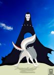  2014 bankai bleach canine crossover feral fight fur gangstaguru ginga_nagareboshi_gin hyouma male mammal menos_grande off tuft wolf zanpakuto 