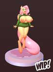  3d anthro anthrofied areola big_breasts big_nipples blush bottomless breasts clothed clothing cyan_eyes equine exposed_breasts eyelashes female fluttershy_(mlp) friendship_is_magic fur hair half-dressed hallogreen horse huge_breasts keyhole_turtleneck looking_down mammal my_little_pony nipples open_mouth pegasus pink_hair pony shocked solo sweater teeth thick_thighs tongue voluptuous wide_hips wings yellow_fur 
