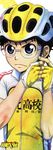  absurdres bicycle_helmet bike_jersey black_hair blue_eyes fingerless_gloves glasses gloves helmet highres huge_filesize incredibly_absurdres onoda_sakamichi short_hair watanabe_wataru yowamushi_pedal 